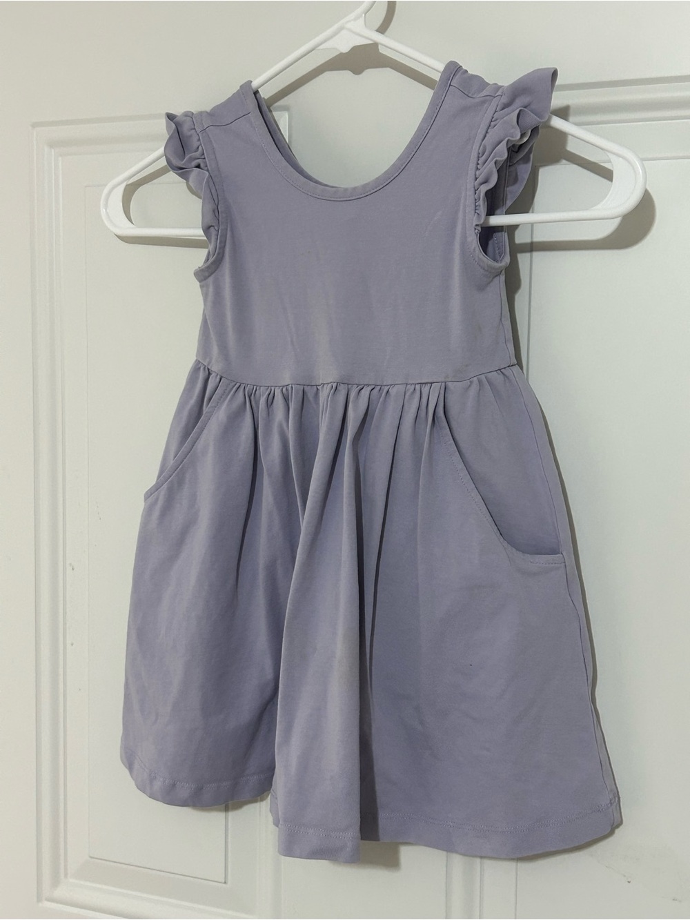 Hanna Andersson Lilac Flutter Sleeve Casual Dress